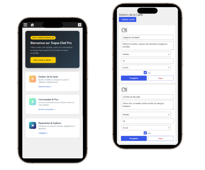 Solution prise de commande digitale pour restaurateurs. Gérez vos menus et commandes sur votre site WordPress, sans commission.